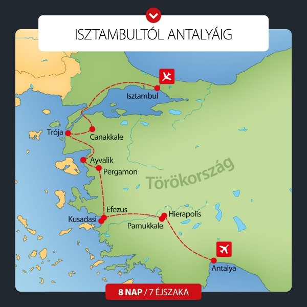 Isztambultól Antalya-ig 8 nap / 7 éj