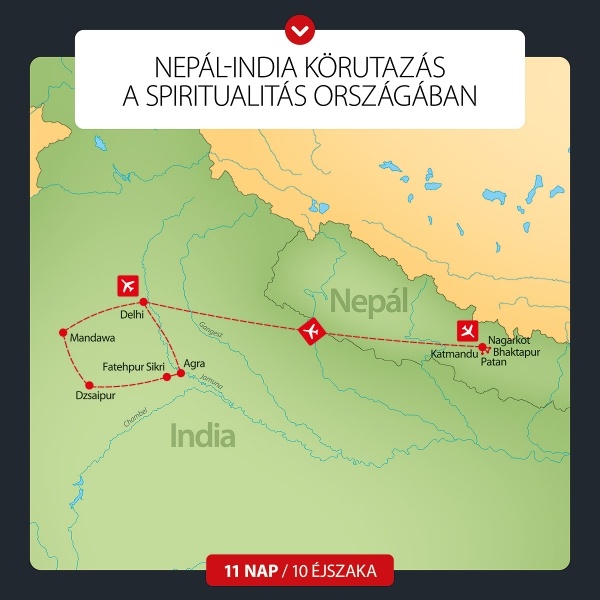 India-Nepál körutazás a spiritualitás országában 12 nap / 10 éj